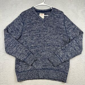 Levis Knit‎ Sweatshirt Mens Medium Blue Gray Pullover Sweater Winter Casual